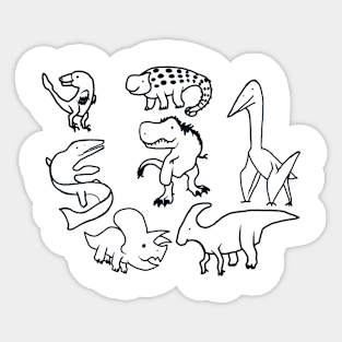 Cute Cretaceous Critters Sticker